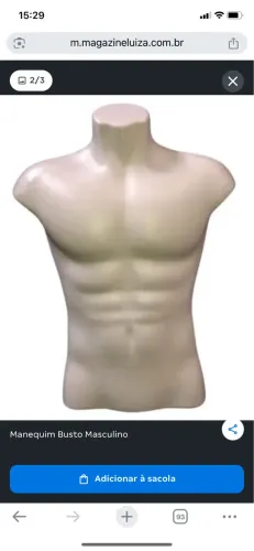 Busto masculino manequim 
