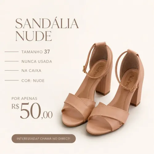 Calçado cor nude tamanho 37