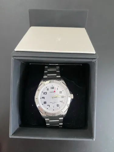 Relógio de pulso Orient MBSS1155A com Coreia de aço inoxidável cor prata Fundo branco