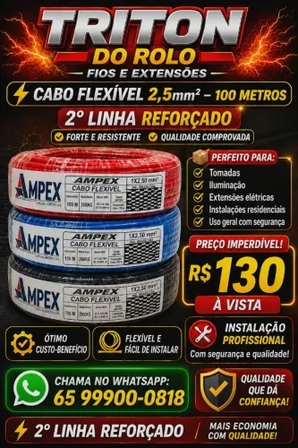 Fio 2.5 mm Flexível 100 Metros