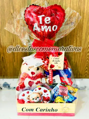 Cestas de chocolate - romântica