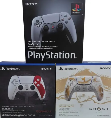 VENDE CONTROLES DUALSENSE EDIÇÃO LIMITADA NOVOS E LACRADOS.