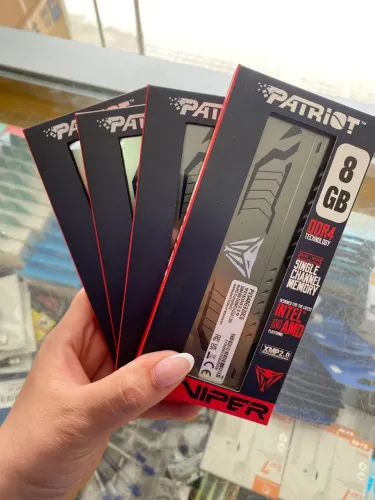 MEMORIA PC DDR4 8GB 3200MHZ PATRIOT VIPER STEEL C/ DISSIPADOR