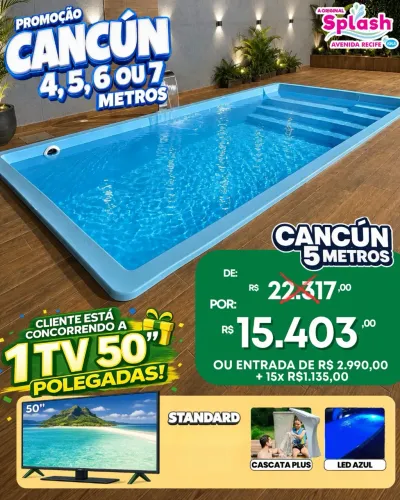 Piscinas 5 MT EM 21x no cartão 