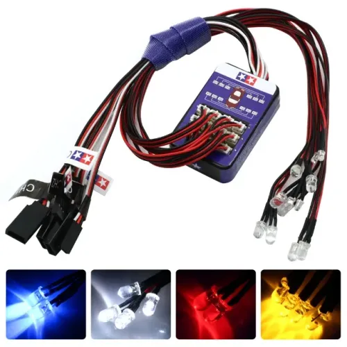 Kit Iluminação Simulação Luz 12 Leds Tamiya / Hop-up Options RC Miniatura Truckmodelismo
