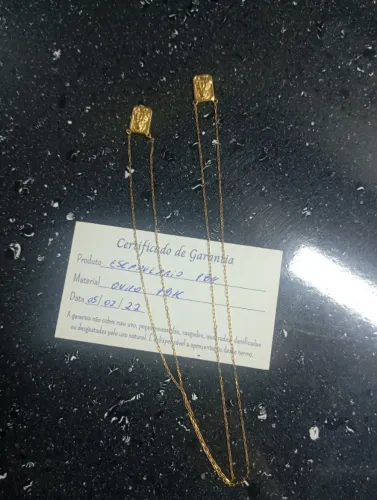 Corrente escapulário de ouro 18k - com certificado da loja