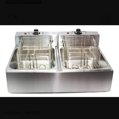 Fritadeira Elétrica Industrial 10l Inox Profissional 5000w