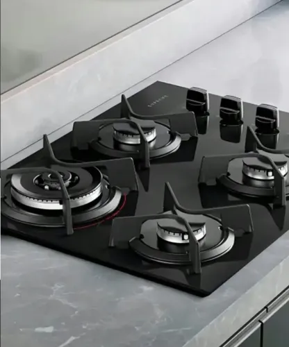 Cooktop 4 Bocas Dako Supreme Com Mesa de Vidro e Tripla Chama Preto Bivolt<br><br>R$345,00