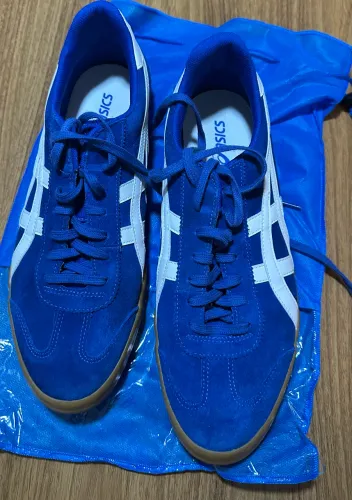 Tênis Asics Masculino azul e branco tamanho 43