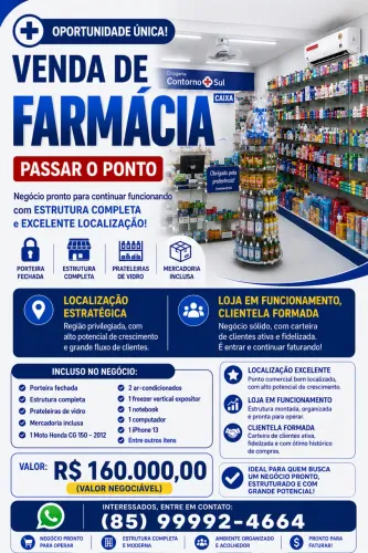 VENDO FARMÁCIA (160.000)