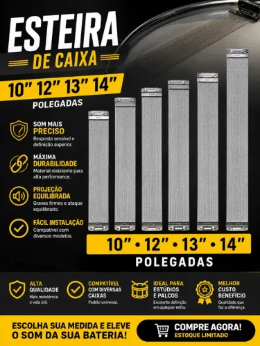 Esteira de caixa 10 12 13 14 polegadas