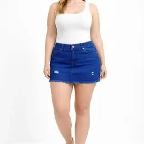 MINI SAIA JEANS AZUL BIC