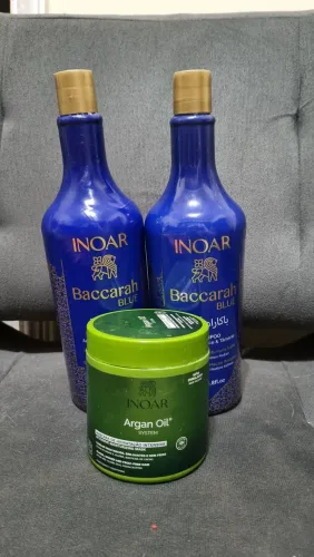 Kit Shampoo + Condicionador Inoar Baccarah BLUE + máscara Inoar argan