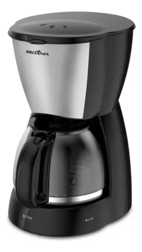 Cafeteira Britânia 32 Cafezinhos BCf32A 1.28 Litros 800W Cor Inox Preta