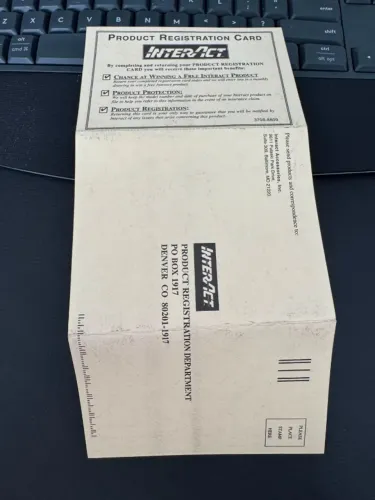 Carta Resposta Interact Folheto Original de Games