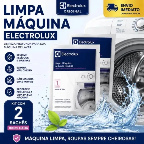 Limpa Máquina De Lavar Roupas Original Electrolux C/ 2