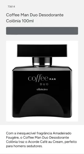 Perfume coffee man duo