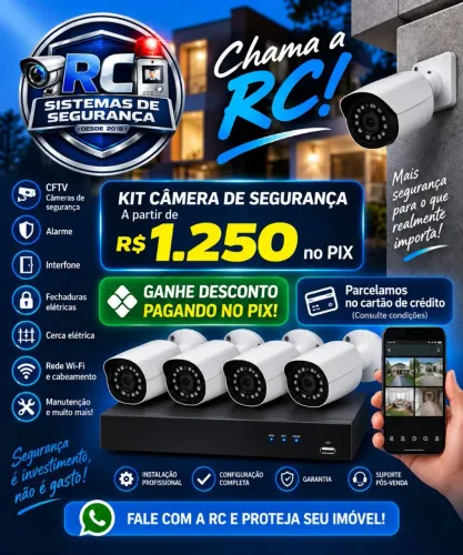 Instalação de câmera de segurança na promoção