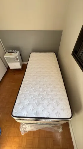 Cama box com colchão solteiro