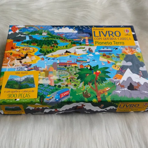 Livro Com Quebra Cabeça Planeta Terra 300 Peças Usborne
