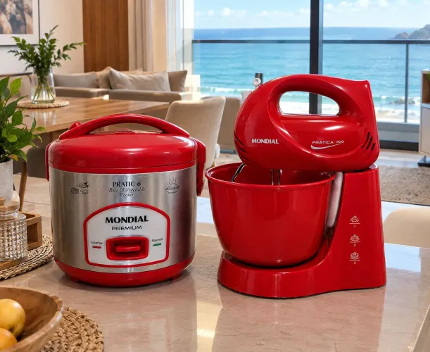 Kit Mondial batedeira + panela elétrica de arroz