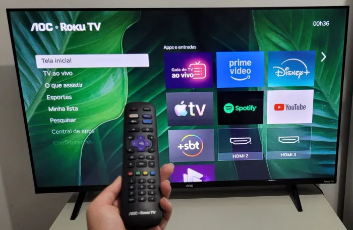 TV SMART AOC ROKU 32" LED FULL HD BORDA INFINITA