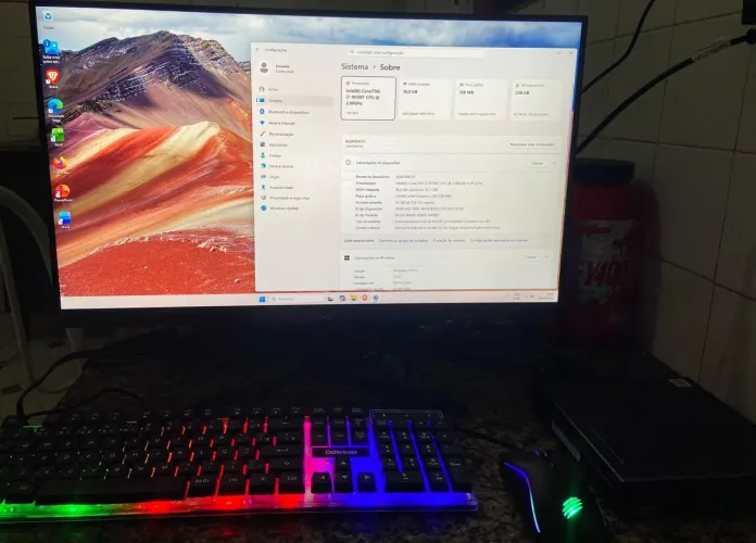 Mini PC LENOVO THINKCENTRE I7 DE 10° GERAÇÃO 16GB DE RAM + MONITOR DE 24"+ TECLADO E MOUSE