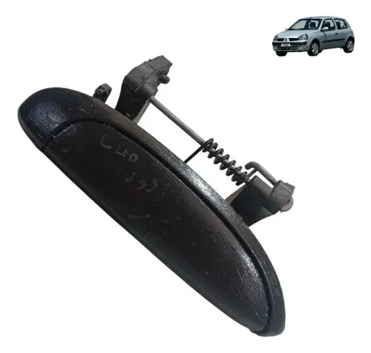 Macaneta Externa Direita Renault Clio Scenic Logan 1997 2014 Preto Dianteira/traseira