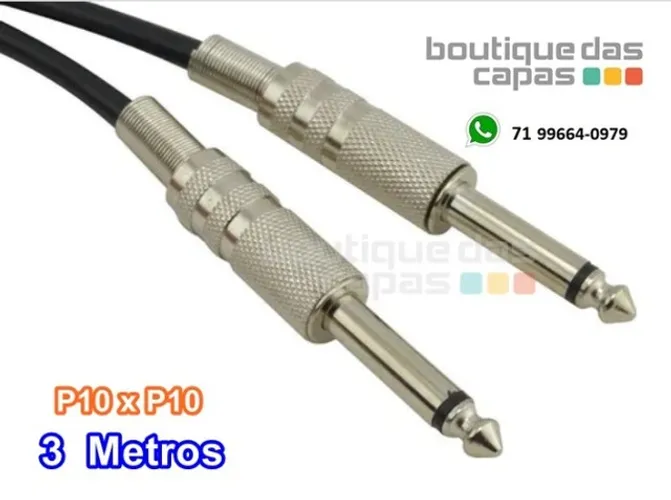 Cabo P10 Mono X P10 Mono 3 Metros Instrumento Caixa De Som LE-5500-3M