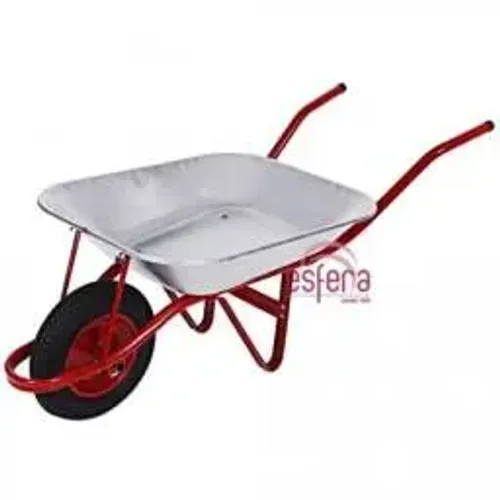 Carrinho De Mão Pneu C/ Câmara De Ar Caçamba Galvanizada 45l Esfera Aço