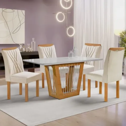sala mesa jantar 4 cadeiras