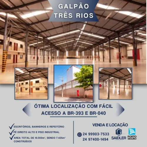 Galpão - Venda em Três Rios RJ