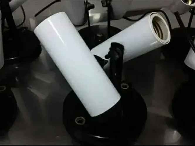 Spot articulável duplo modelo tubinho liso branco