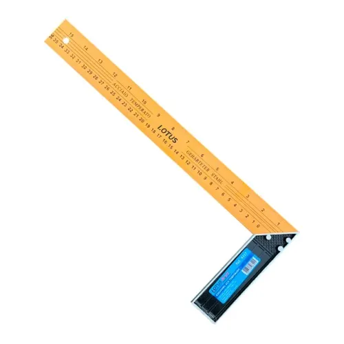 Esquadro em Aço com Régua para Marceneiro 16'' 40cm Lotus 4317