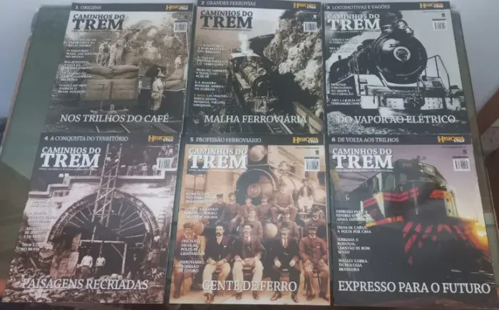 Coleção Caminhos do Trem - 6 Volumes - usada em excelente estado de conservação