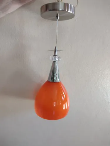 Luminária Pendente Laranja - Moderna e Elegante
