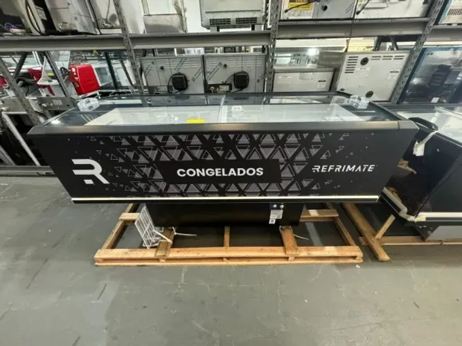 Ilha para congelador 2,00m Vidro semi curvo NOVA