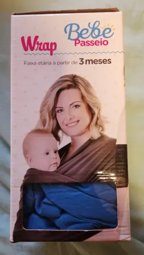 Bebê Passeio - Sling Wrap cor azul