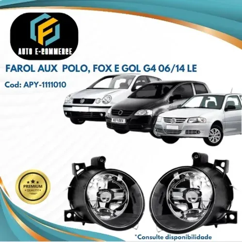 Par Farol Auxiliar Gol G4 - Parati - Saveiro - Polo - Fox - Crossfox - Spacefox 2006 A 201