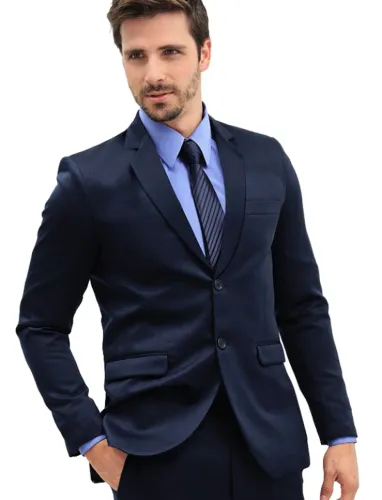 Aluguel Terno Slim Corte Italiano Azul PROMOÇÃO