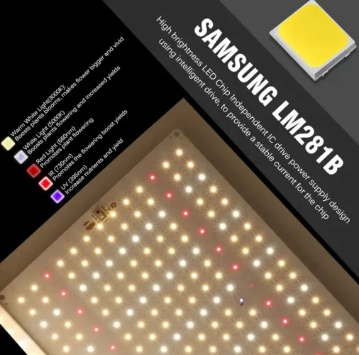 Painel LED quantum BOARD Grow Samsung lm281b lm301h cultivo indoor