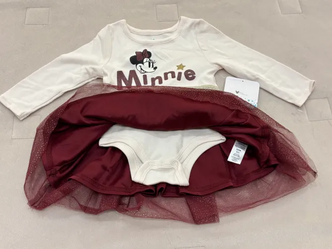 Body infantil Disney Minnie tamanho 6 a 9 meses