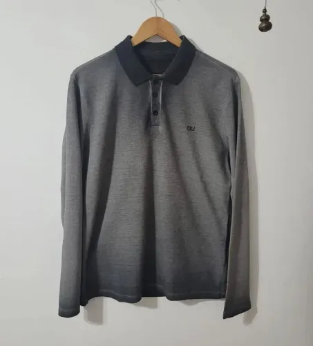 camisa polo calvin klein cinza Tam P