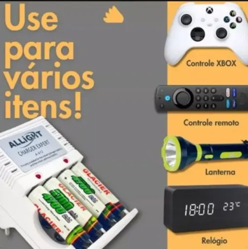 Carregador de pilhas recarregáveis