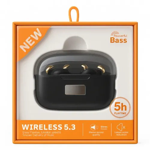 Fone de Ouvido TWS-T Fone Wirelless 5.3 Bass 5 horas de duração