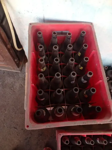 Caixa de garrafas de vidro para comércio