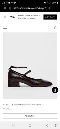 Sapato de Salto Duplo com Pulseira - Zara