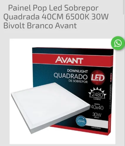 Painel led sobrepor 40cm