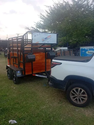 Reboque de cavalo de 2 eixos novo