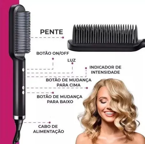 Escova secadora, alisadora e modeladora (entrega)